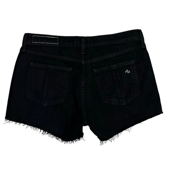 Rag & Bone frayed Cut off Shorts Black Size 25 - Picture 5 of 8